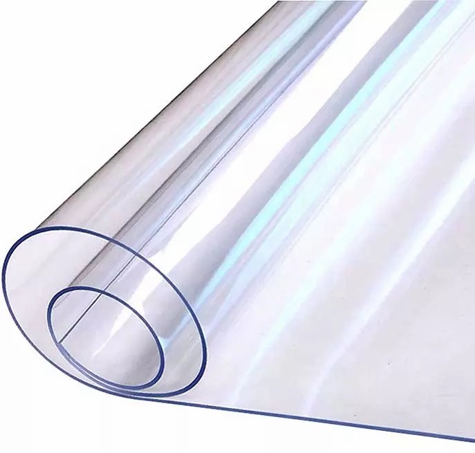 Mantel de vinilo liso de tamaño personalizado para protección de mesa rollos de lámina transparente de PVC transparente de vidrio suave de 5mm