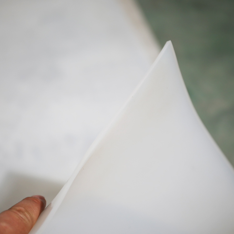 Hoja de goma de silicona blanca transparente suave gruesa